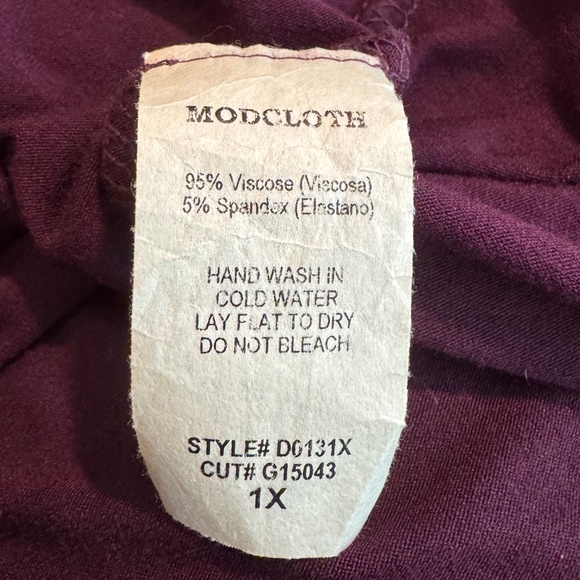 Modcloth Gilli dress 1X Gilli dress plum - Picture 6 of 6